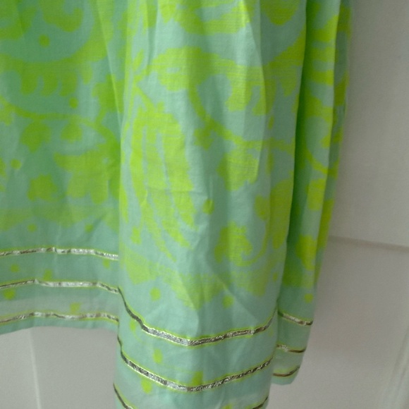 Juliet Dunn Baby Doll Dress Dhaka Print + Silver Trim NWT JD 3 Large Tuckernuck - Picture 5 of 8